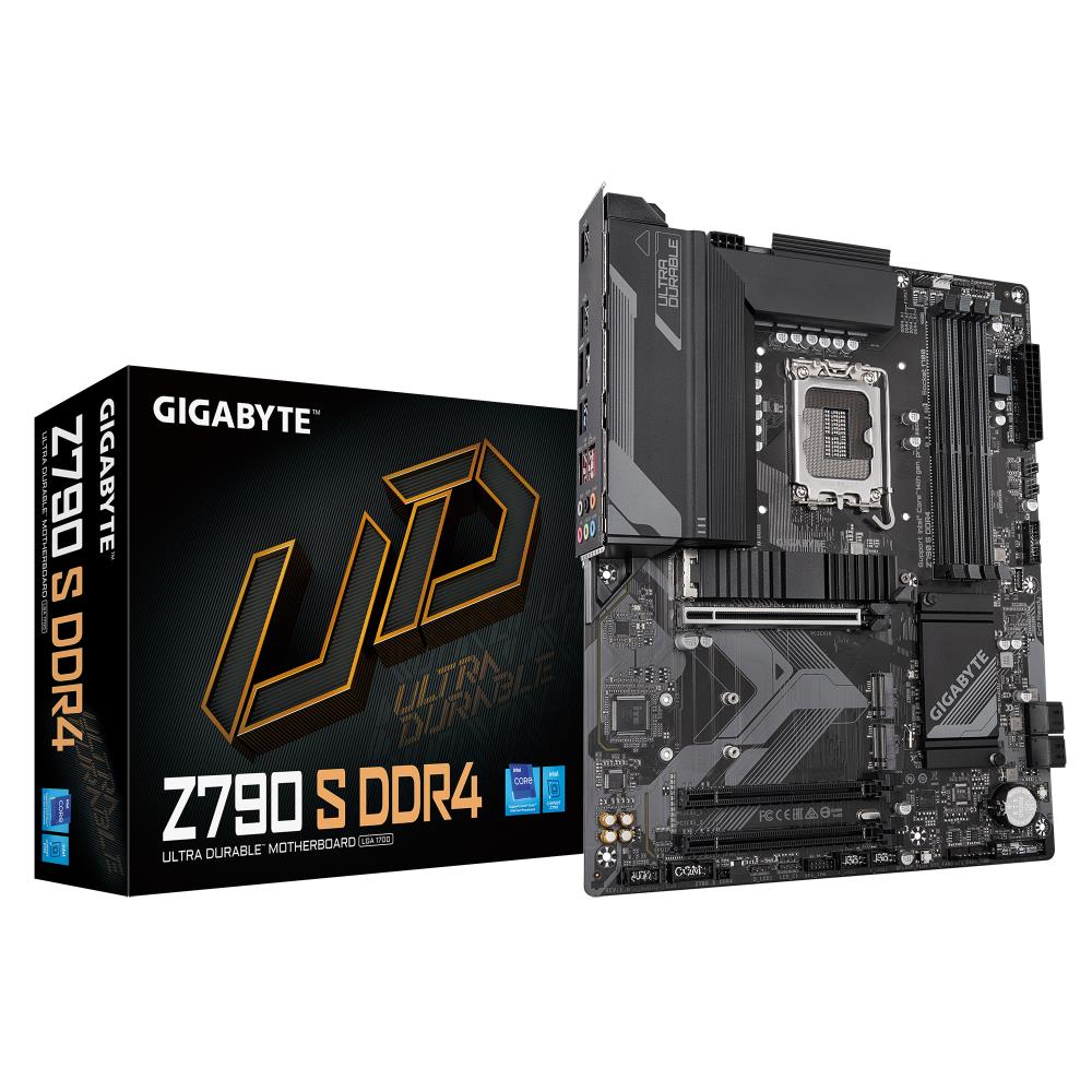 Mainboard GIGABYTE Intel Z790 LGA1700 ATX Memory DDR4 2xPCI-Express 3 0 1x 1xPCI-Express 4 0 16x 3xM 2 1xHDMI 1xDisplayPort 1xUSB 2 0 4xUSB 3 2 type B 1xUSB 3 2 1xUSB-C 1xOptical S PDIF 1xRJ45 6xAudio port Z790SDDR4